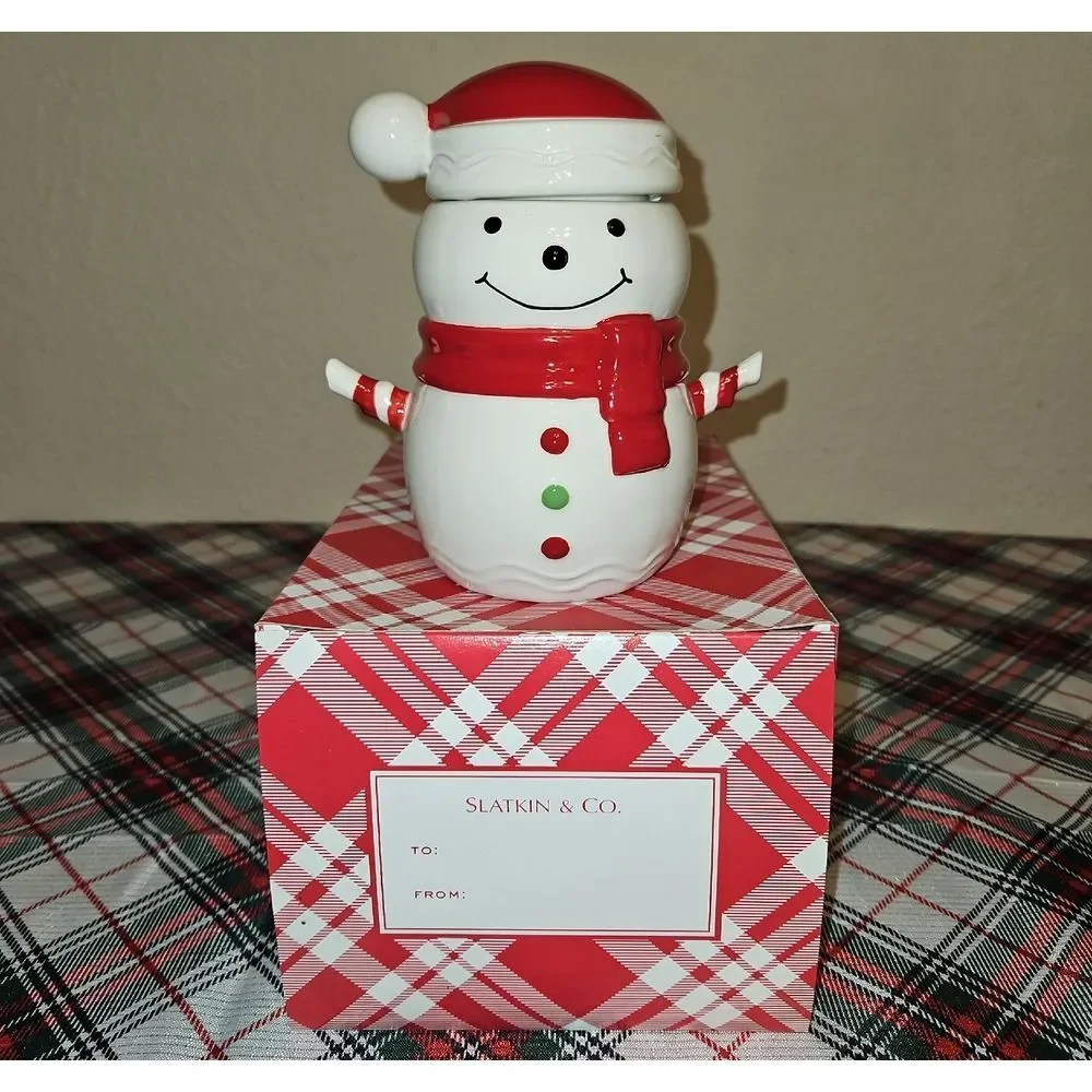 Slatkin & Co. Snowman Evergreen Scented Candle & Decorative Jar